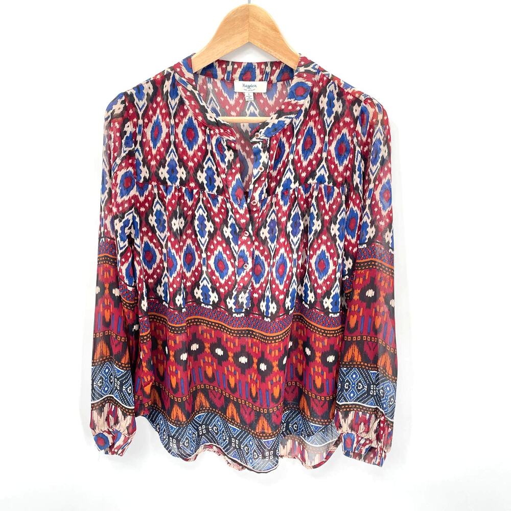 Hayden L.A. Boho Printed Blouse // S